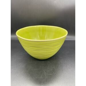 Primagera Green Ribbed Serving Bowl 7.75" Portugal